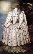 GHEERAERTS, Marcus the Younger Portrait of Queen Elisabeth dfg Sweden oil painting artist